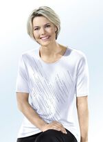 Skjorta med strass framtill i 3 f&auml;rger Vit