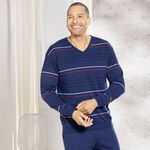 Interlockpyjamas med V-ringning och muddar, 