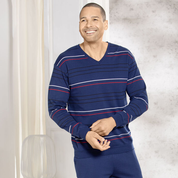 Interlockpyjamas med V-ringning och muddar, 