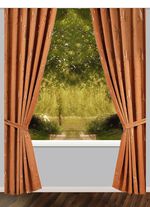 &Ouml;vergardinssats med universellt skenband BRUN