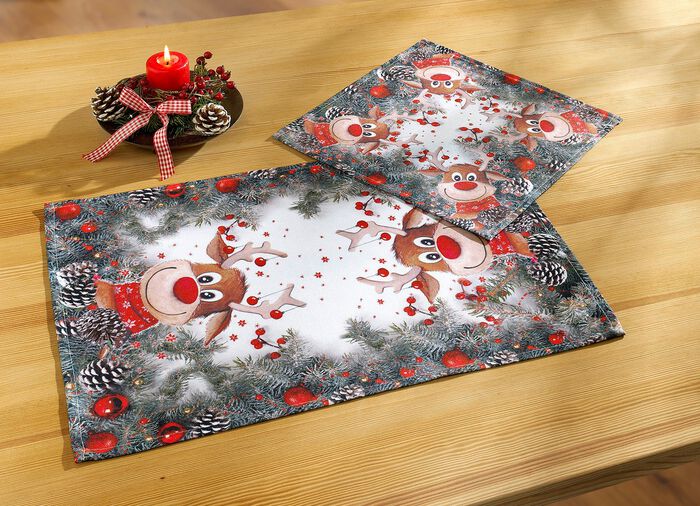 Bords- och rumsdekoration med roliga &auml;lgmotiv VIT