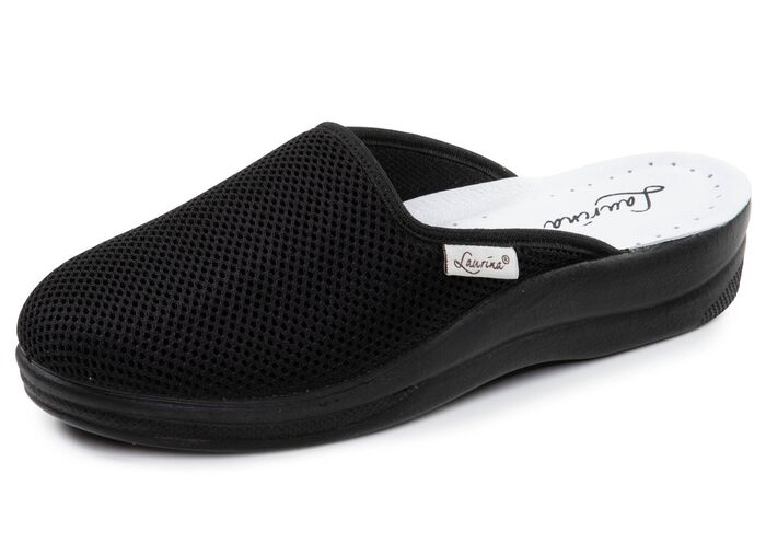 Laurina, tv&aring;pack, klassiska damtofflor, bredd G, tillverkade av meshmaterial 1X BORDEAUX, 1X SCHWARZ