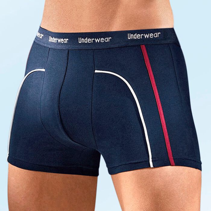 3-pack trosor i fin jersey, marinbl&aring; 