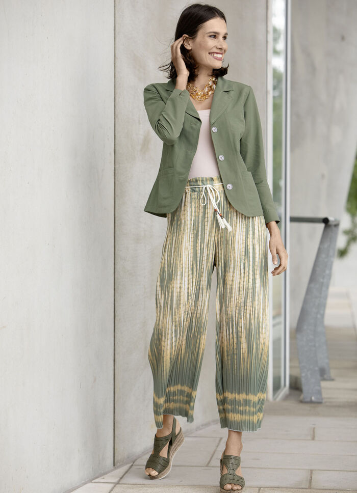 Plisserade culottes med flätade knytband 