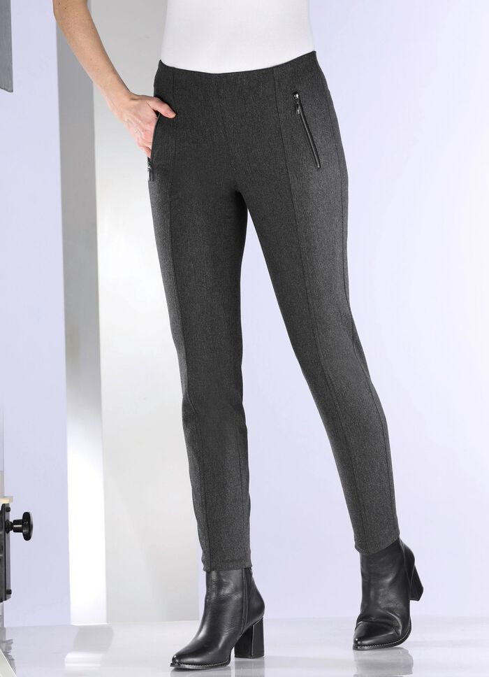 Byxor med fickor med dragkedja 