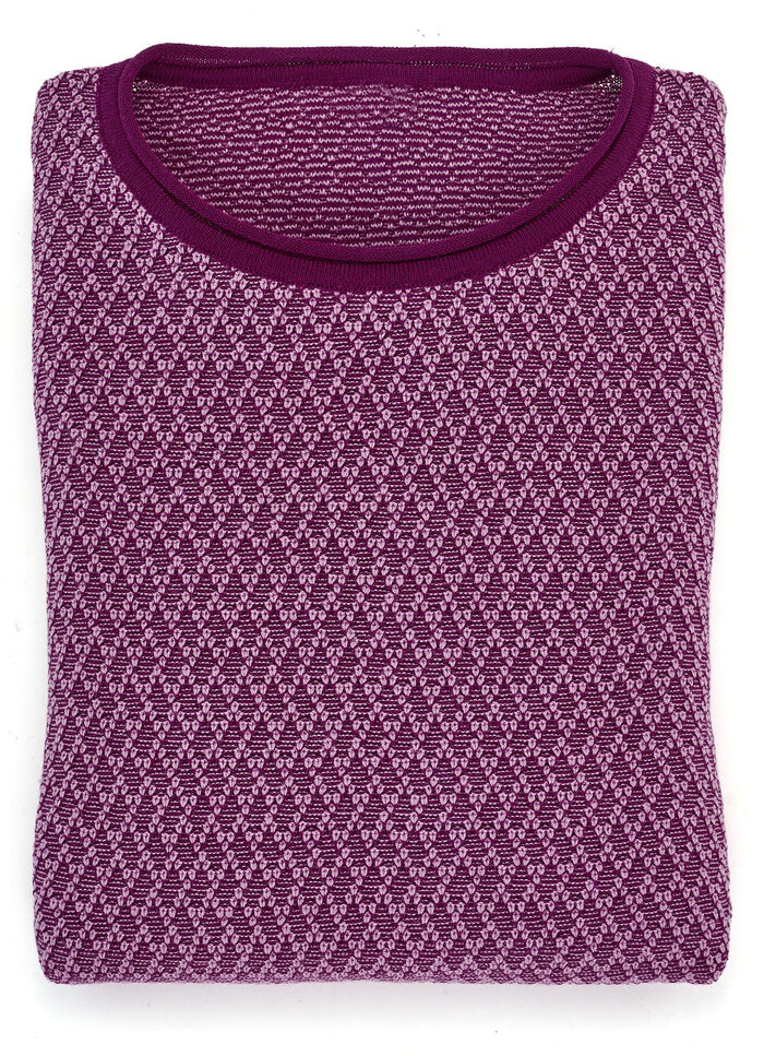 Pullover med finstrukturerad all-over design BÄR ROSÉ