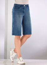 Bermudashorts med 5 fickor i denim 