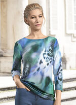 Skjorta med platt halsringning 