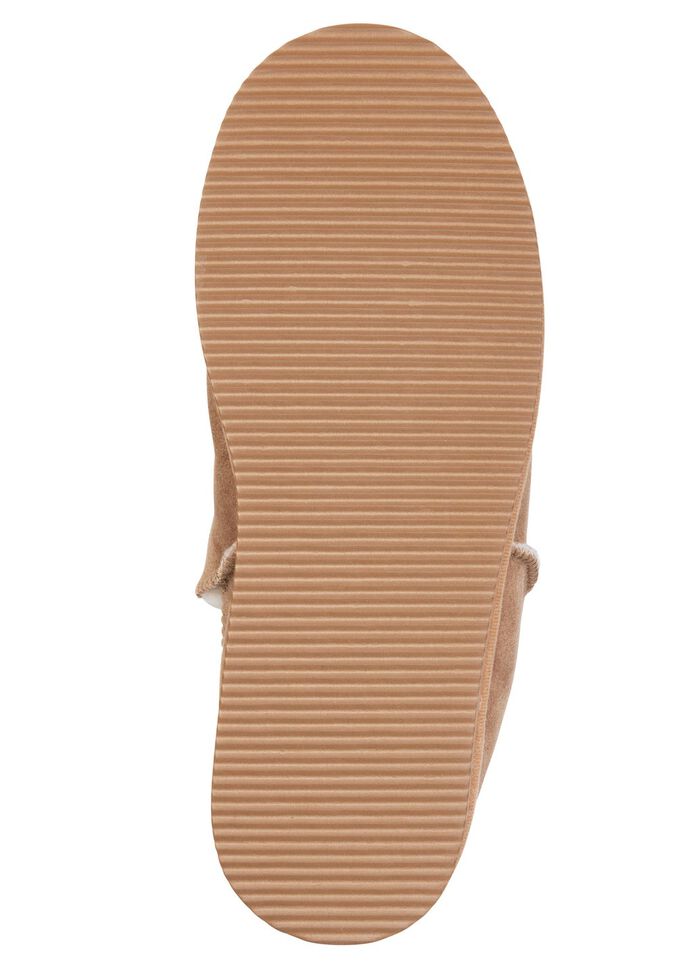 ELENA EDEN, varma damtofflor, bredd G, med lammskinn TOBAKSBRUN