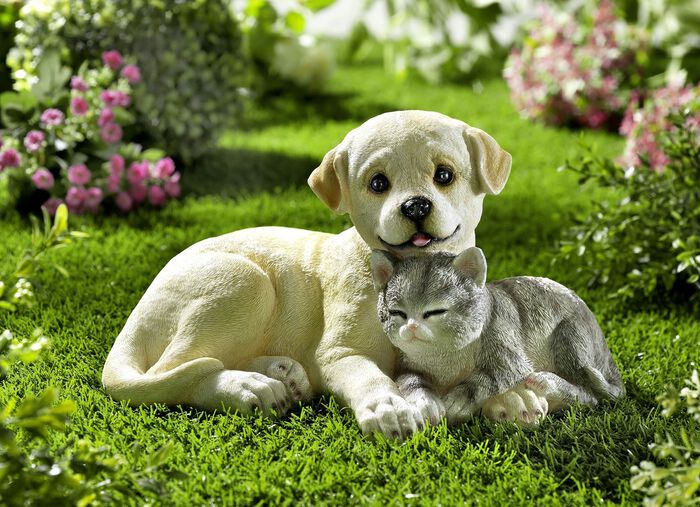 Polyresin hund och katt 