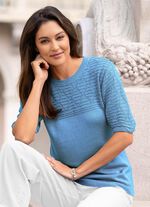 Tröja med subtil glans JEANSBLAU