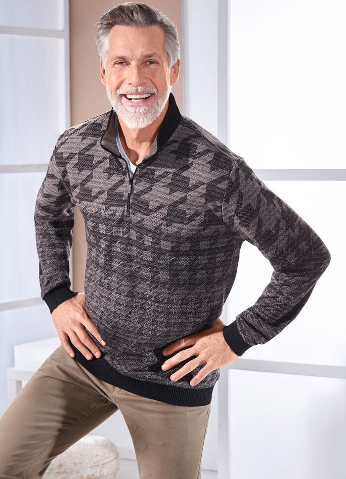 Troyer med stickad krage 