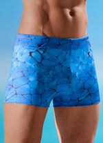 H&ouml;gre boxformade badbyxor med blixtl&aring;sf&ouml;rsedd ficka 