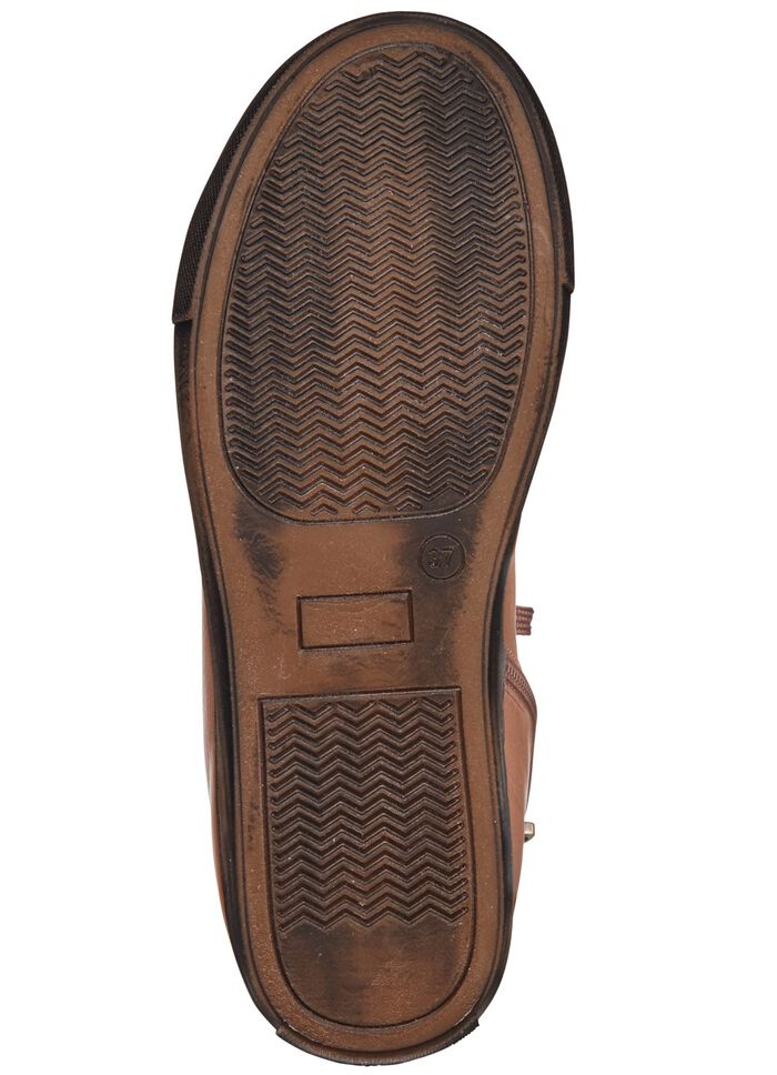 Andrea Conti, klassiska damst&ouml;vlar, vinterskor, med uttagbar fotb&auml;dd KONJAK