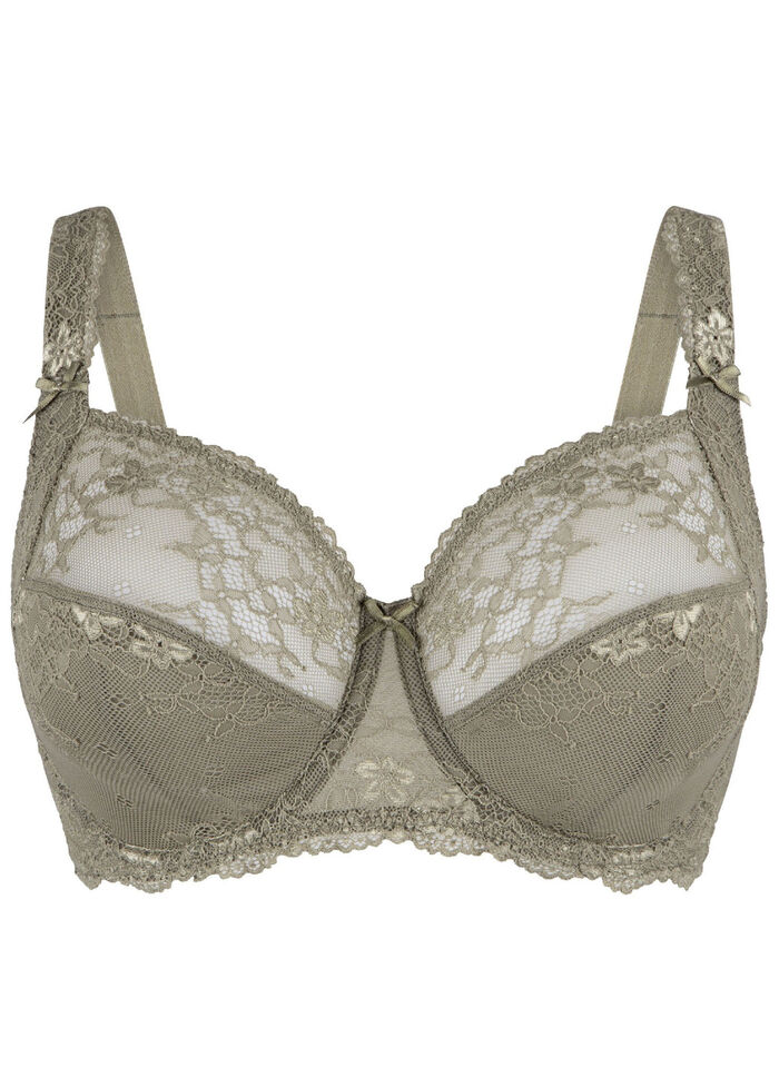 LingaDore bygel-bh med elastisk spets OLIV
