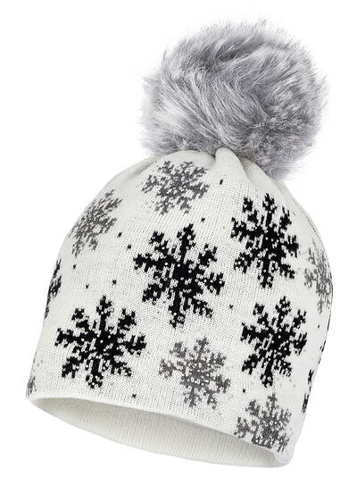 Trendig damhatt med snöflingemotiv 