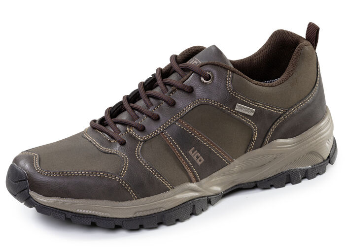 Andningsbara herrskor med snörning och klimatmembran DUNKELBRAUN