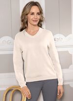 Pimatr&ouml;ja i finstickad ECRU