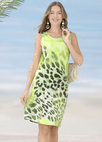 Laurina klänning med heltäckande tryck, ärmlös 