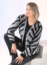 Kofta med h&aring;rig effektgarn 