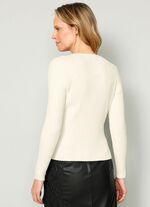 Ribbad stickad tr&ouml;ja 