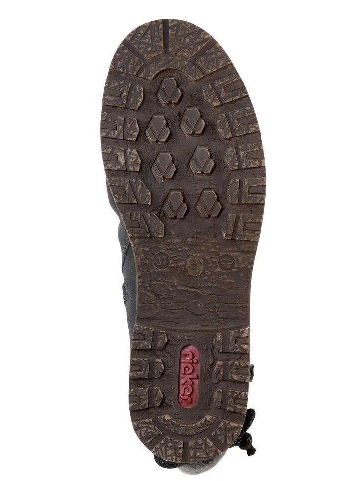 Rieker st&ouml;vlar av nubuckmaterial ANTRACIT-SVART