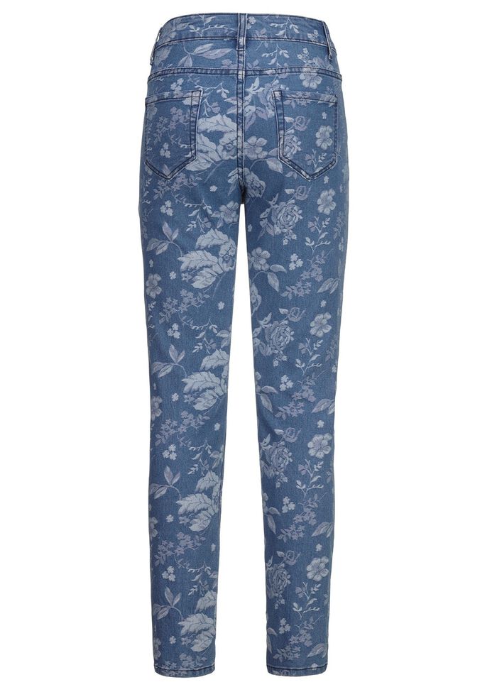 Jeans med blommig design 