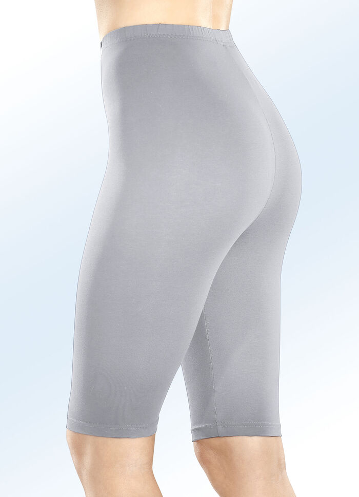 Två paket cykelshorts med resår i midjan 1X MARINBLÅ, 1X GRÅMELERAD