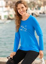 Skjorta med strassdekoration framtill 