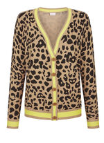 Cardigan med djurpälslook 