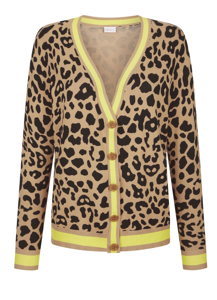 Cardigan med djurpälslook 