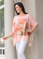 Poncho-tunika med integrerad topp 