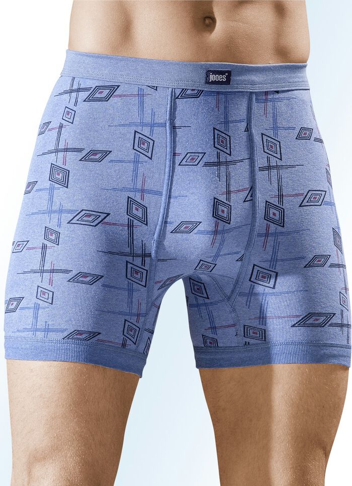 Fyrpack boxershorts i finribb med &ouml;ppning 