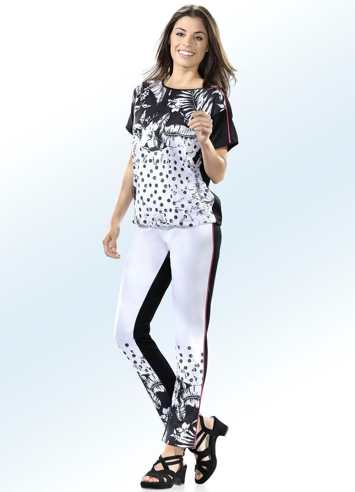 Byxor med dekorativ dragkedja 