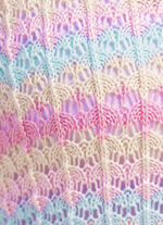 Tröja med öppet mönster i randig design 