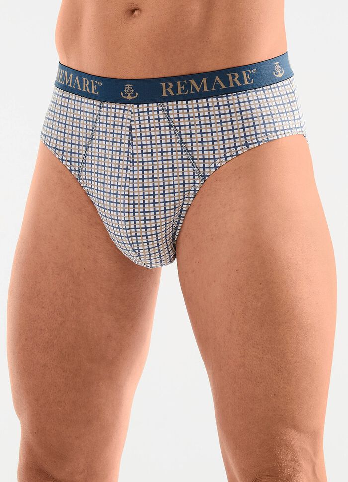 Fempack trosor med rutig design 