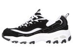 SKECHERS, sportiga damsneakers, med uttagbar fotbädd SVARTVITT