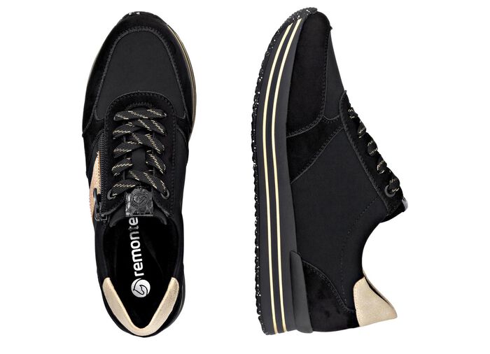 Remonte, trendiga damsneakers, vidd G, med uttagbar fotb&auml;dd 