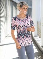 Skjorta med all-over design i 2 f&auml;rger ROS&Eacute;-ECRU-GR&Aring;