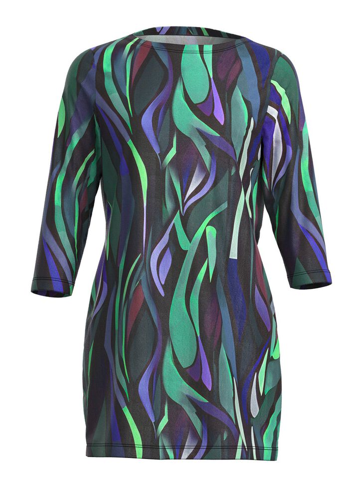 Stickad tunika i finstickad stickning 