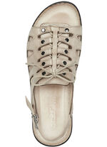 Gemini sandal med elastisk dekorativ snörning BEIGE