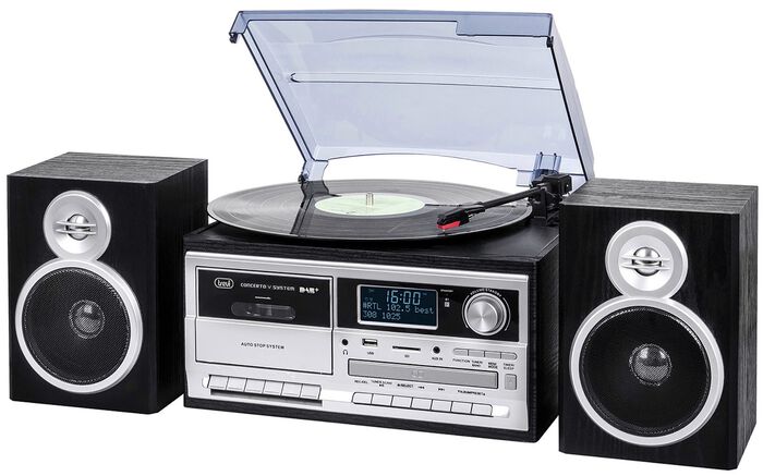 Trevi TT 1072 DAB nostalgisk stereosystem med DAB+ SVART