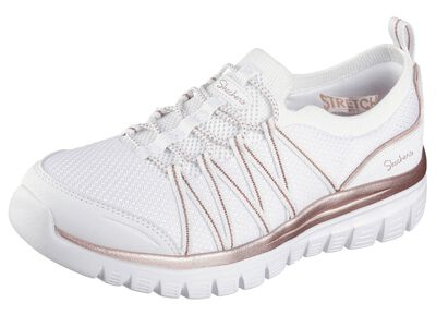 SKECHERS, trendiga damtofflor, tillverkade av stickat meshmaterial 