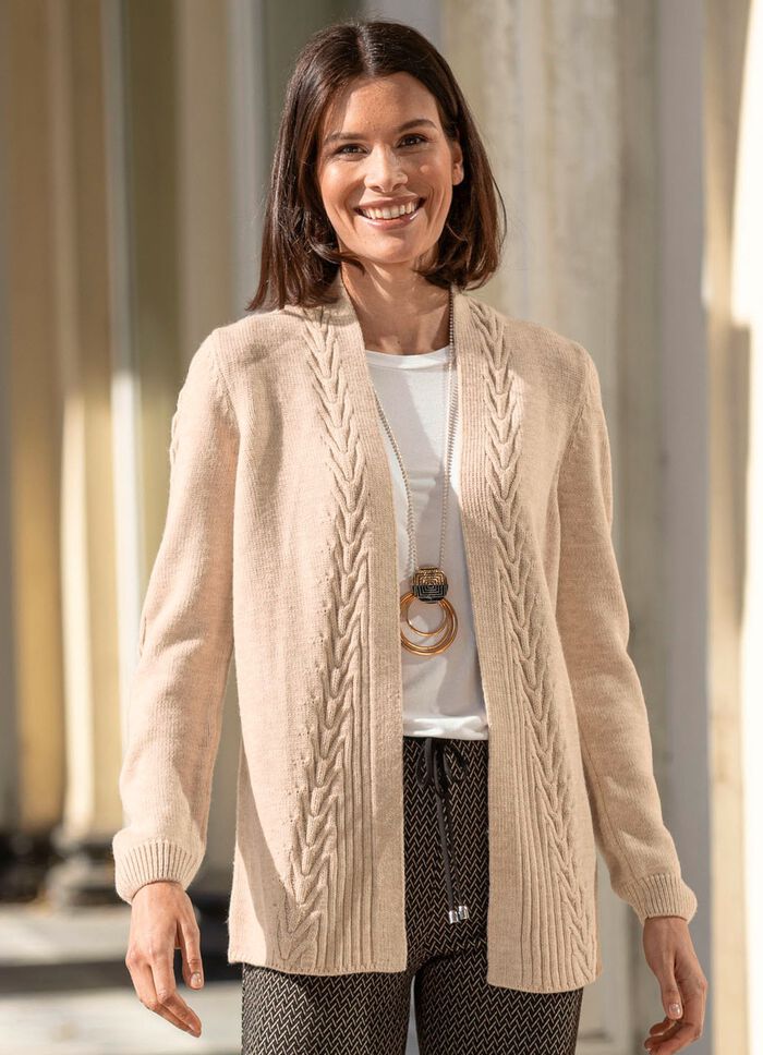 Cardigan med dekorativ struktur 