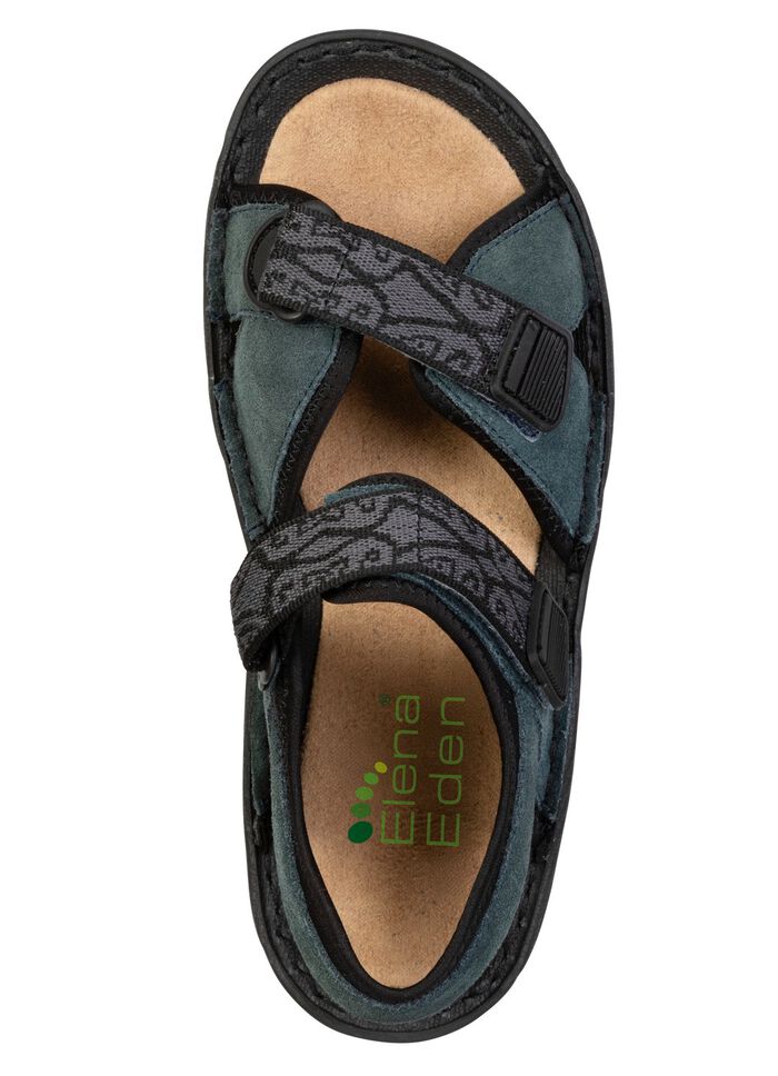 ELENA EDEN, sportiga damsandaler, vidd G, med kardborrekn&auml;ppning 