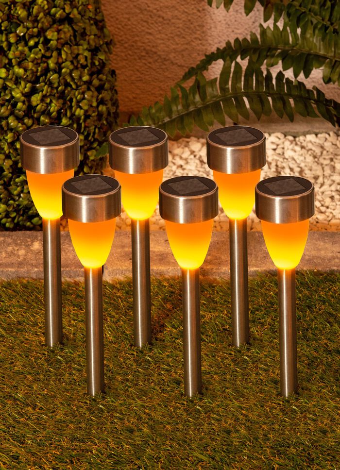 Solcellspluggar med flimmereffekt, set om 6 st 