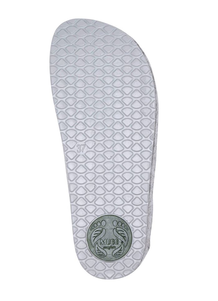 Mubb, klassiska damtofflor, bredd H, med anatomiskt formad fotb&auml;dd GR&Aring;