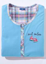 Tv&aring;pack h&aring;llbara nattlinnen i bomull med knappsl&aring; 