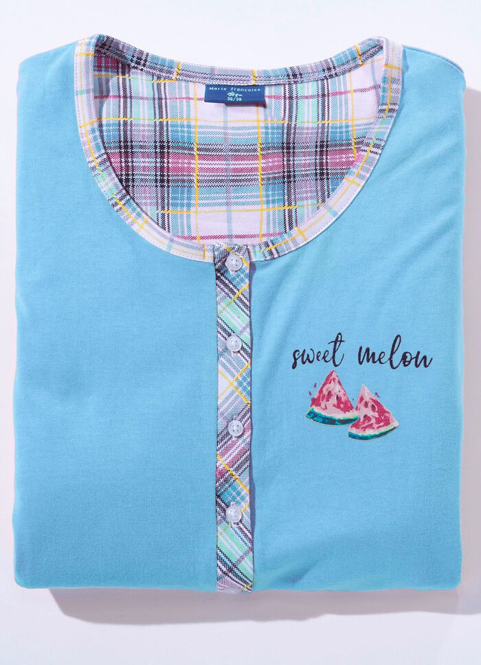 Tv&aring;pack h&aring;llbara nattlinnen i bomull med knappsl&aring; 