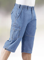 Denim Bermudashorts med cargofickor i 3 färger, 